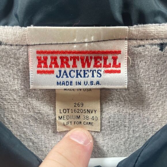 Vintage 70s Clemson Tigers Jacket Mens Medium Blue Hartwell Made In USA NCAA - Picture 7 of 13